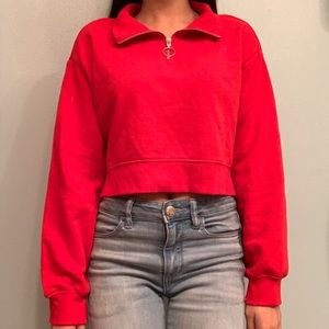O ring half zip sweatshirt